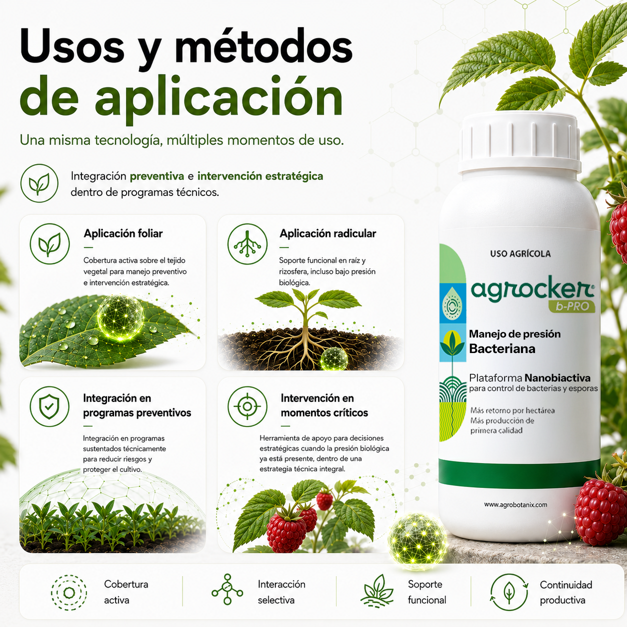 Agrocker b-Pro - Bactericida Nano Particulado 1 Litro