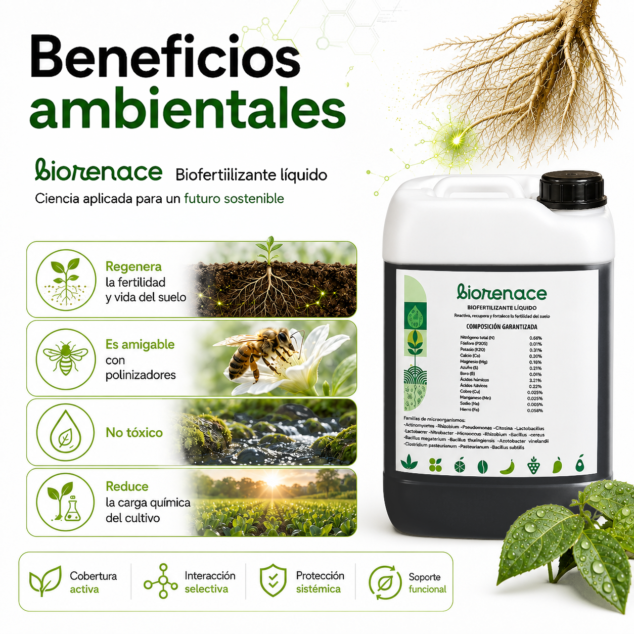 Biorenace - Biofertilizante líquido