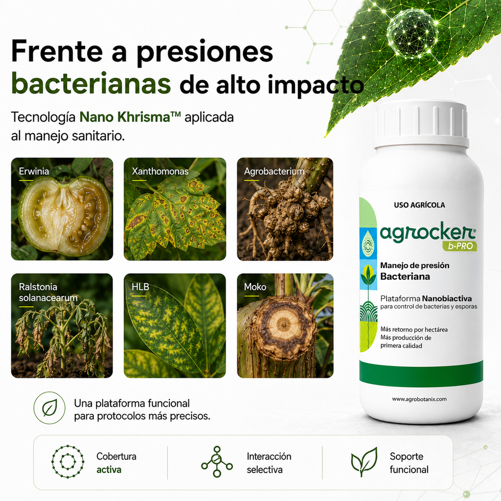 Agrocker b-Pro - Bactericida Nano Particulado 1 Litro