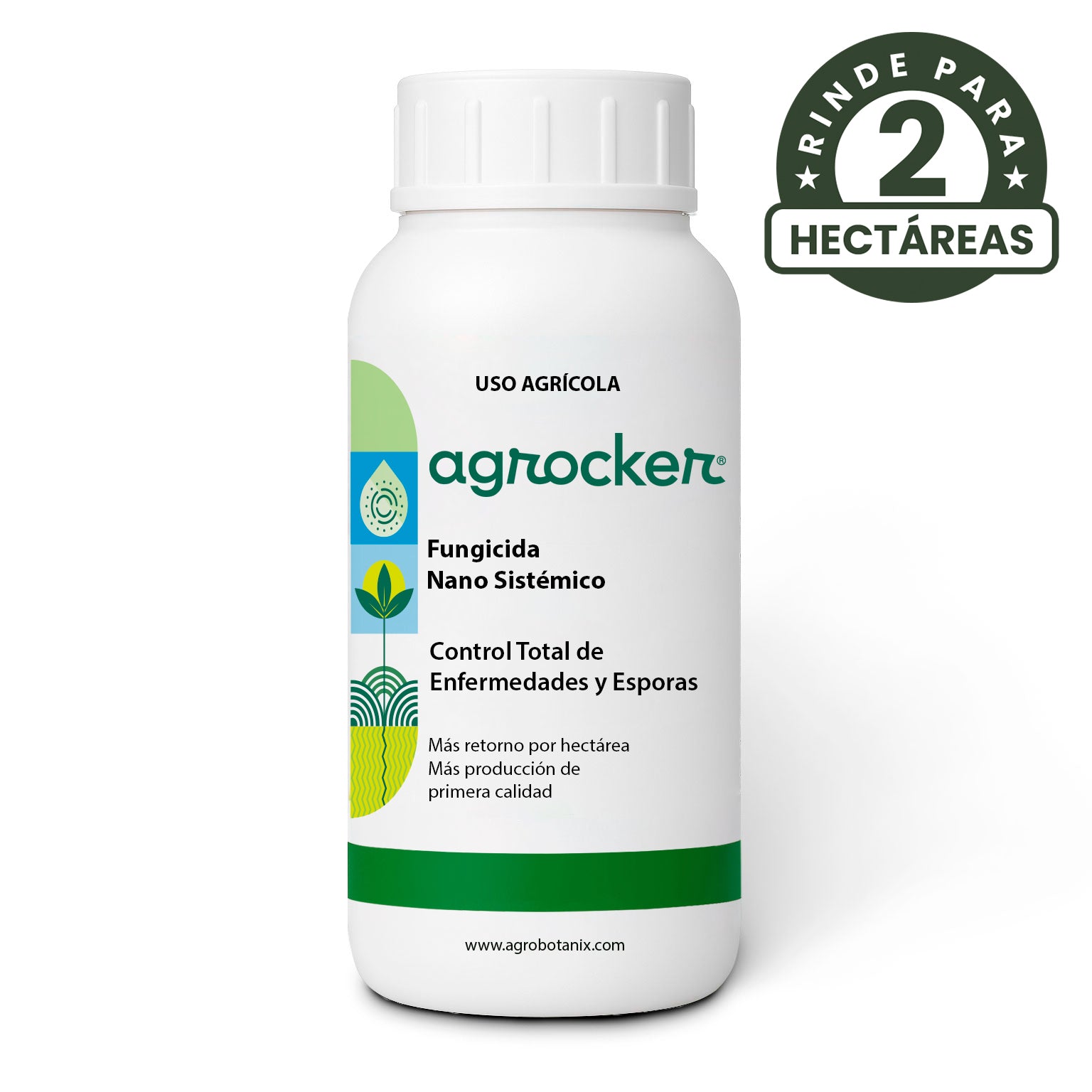 Agrocker - Activo Nano Sistémico para hongos, virus o bacterias - 1 Litro