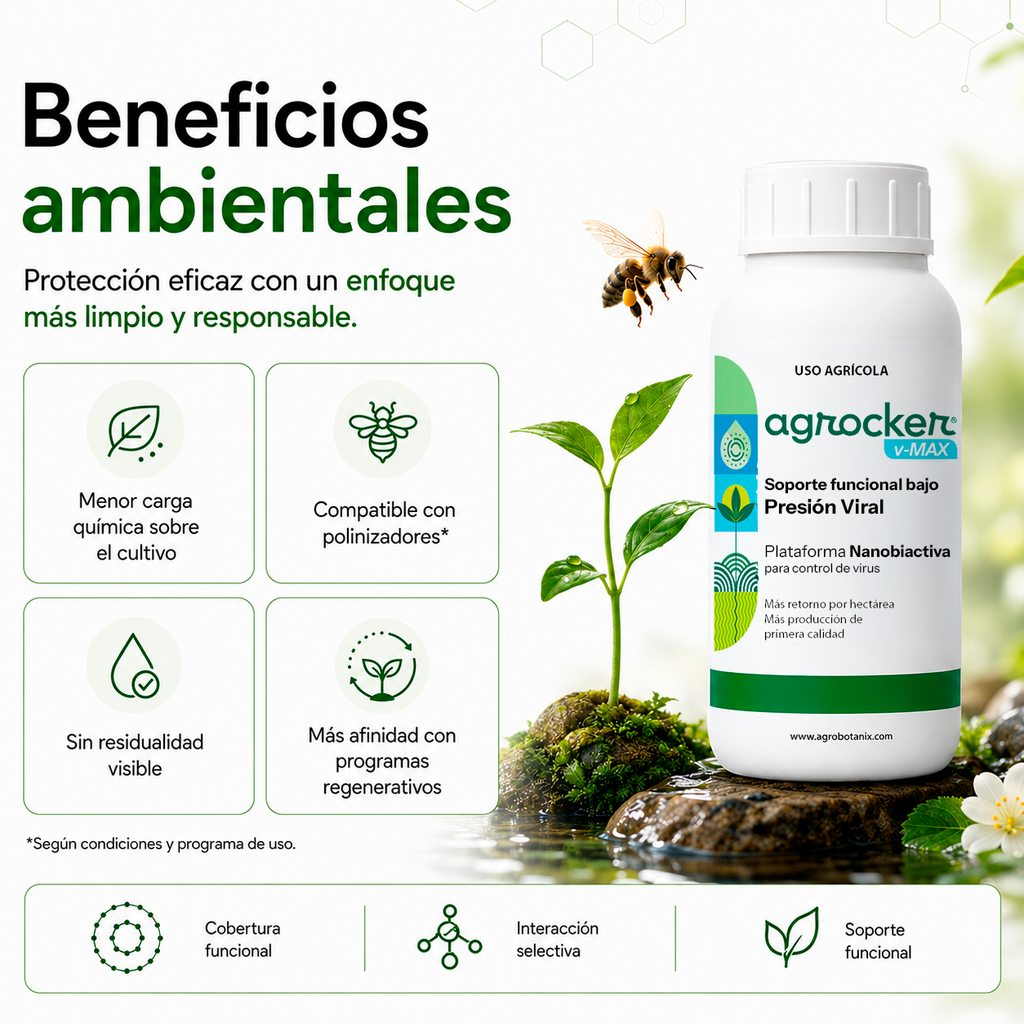 Agrocker v-Max - Virucida Nano Particulado 1 Litro