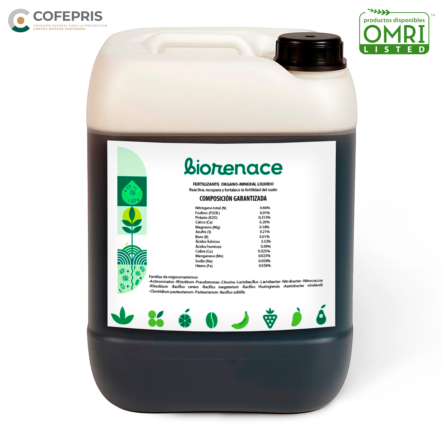 Biorenace - Biofertilizante líquido